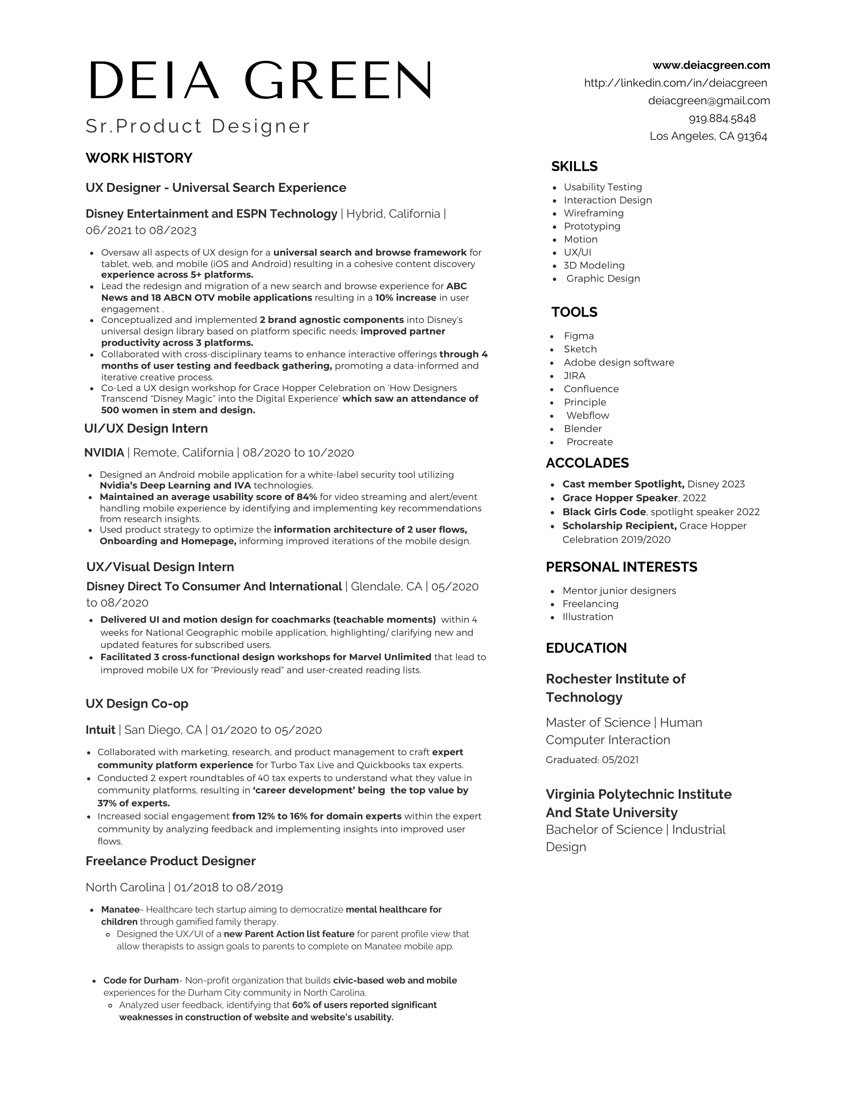 Real UX Designer Resumes and a Template